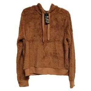Fifth Sun Brown Plush Pullover Hoodie Top